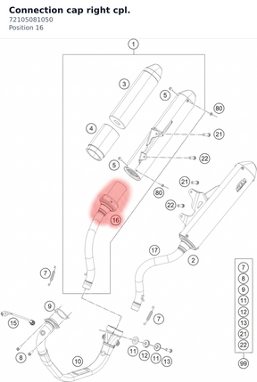 Diagram preview: Connection cap right cpl. (72105081050)