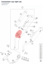 Diagram preview: Connection cap right cpl. (72105081050)
