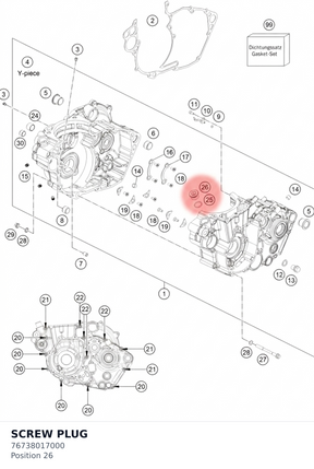 Diagram preview: SCREW PLUG (76738017000)