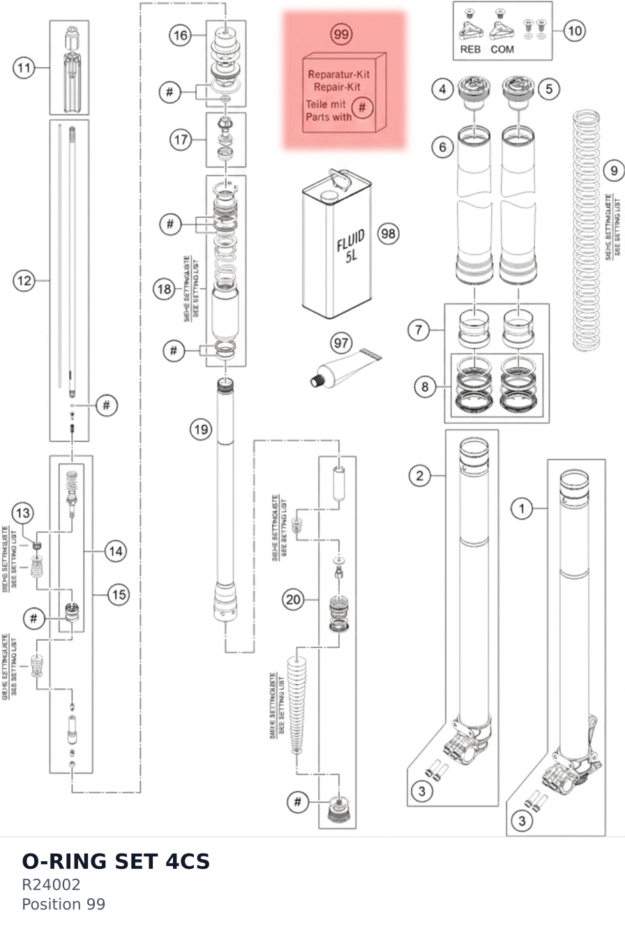 Diagram preview: O-RING SET 4CS (R24002)