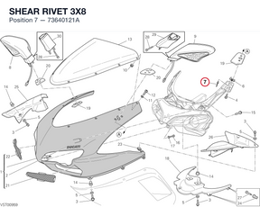 SHEAR RIVET 3X8 73640121A diagram position