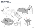 SHEAR RIVET 73640131B diagram position