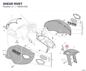 SHEAR RIVET 73640131B diagram position