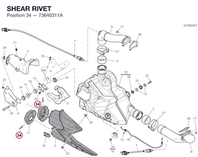 SHEAR RIVET 73640311A diagram position