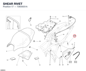SHEAR RIVET 73650031A diagram position