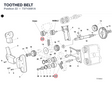 TOOTHED BELT 73710091A diagram position