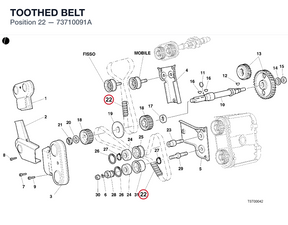 TOOTHED BELT 73710091A diagram position