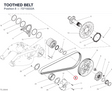 TOOTHED BELT 73710222A diagram position