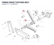 TIMING DRIVE TOOTHED BELT 73740072A diagram position