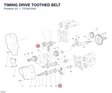 TIMING DRIVE TOOTHED BELT 73740124A diagram position
