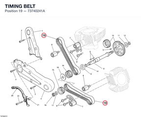 TIMING BELT 73740241A diagram position