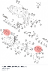 Diagram preview: FUEL TANK SUPPORT PLATE (76403034000)