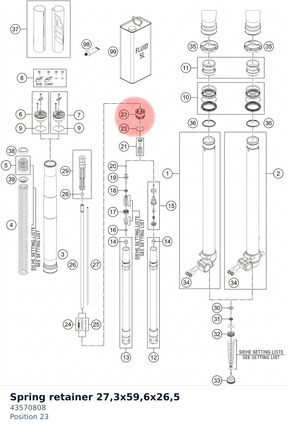 Diagram preview: Spring retainer 27,3x59,6x26,5 (43570808)
