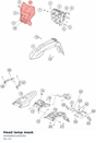 Diagram preview: Head lamp mask (A60608001000EBA)