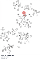 Diagram preview: NUT SQUARE M6 (J910000600506)