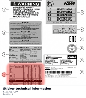 Diagram preview: Sticker technical information (61903097000)
