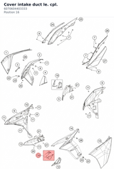 Diagram preview: Cover intake duct le. cpl. (6070604403333)