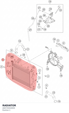 Diagram preview: RADIATOR (A60735010000)