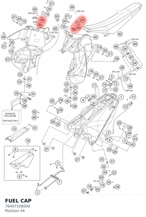 Diagram preview: FUEL CAP (76407108000)