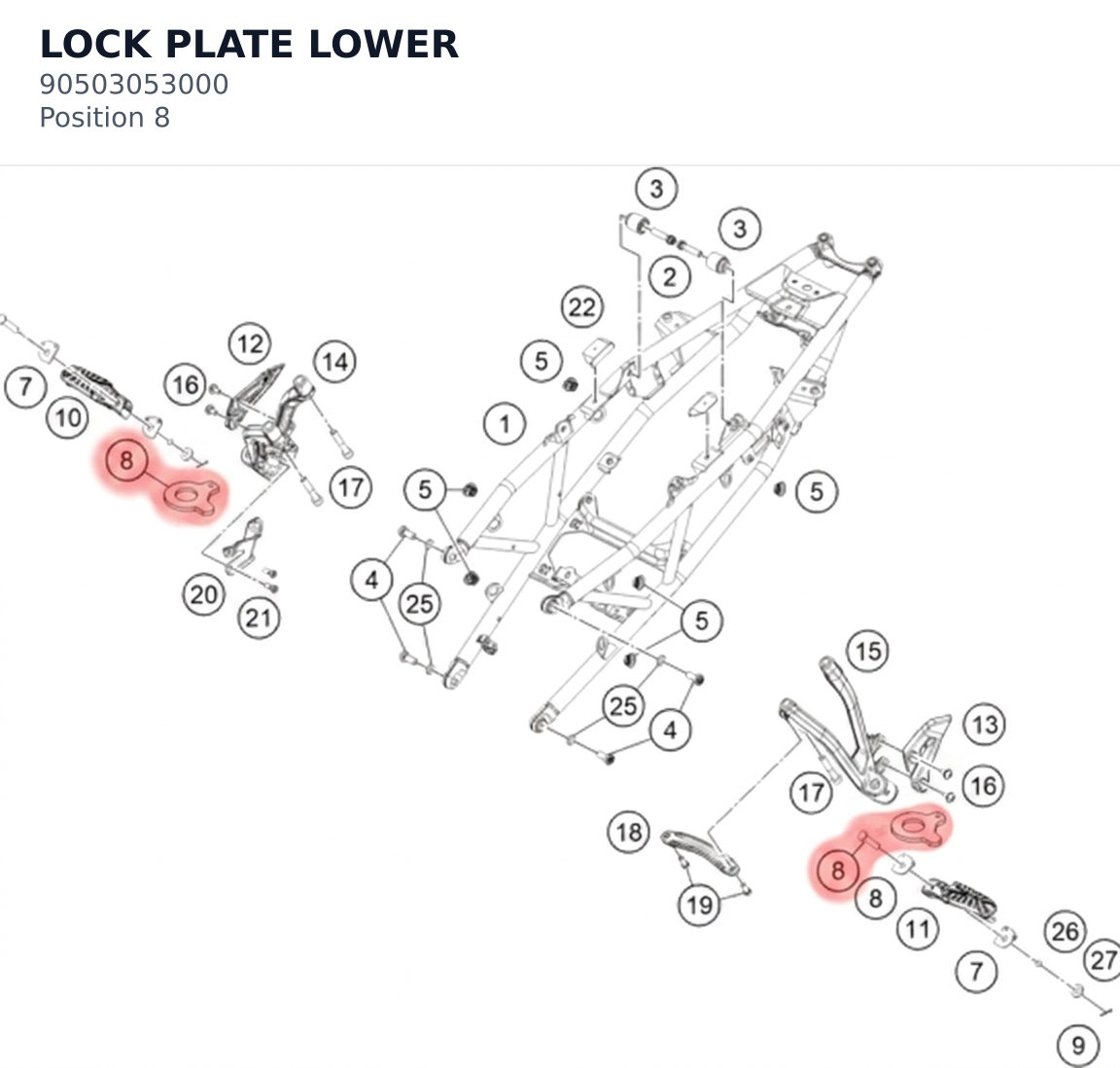 Diagram preview: LOCK PLATE LOWER (90503053000)