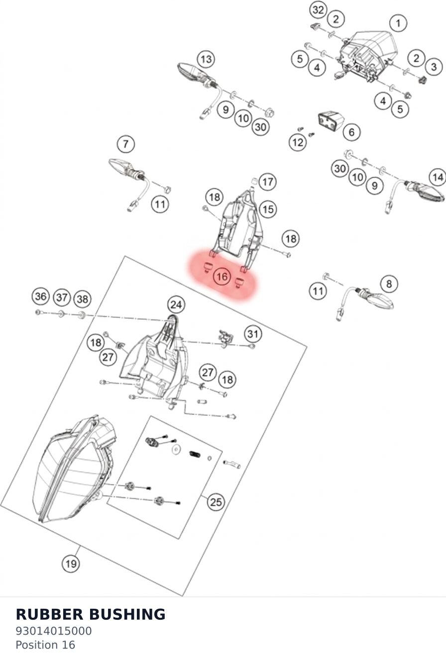 Diagram preview: RUBBER BUSHING (93014015000)
