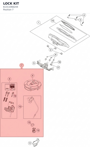 Diagram preview: LOCK KIT (61311066244)