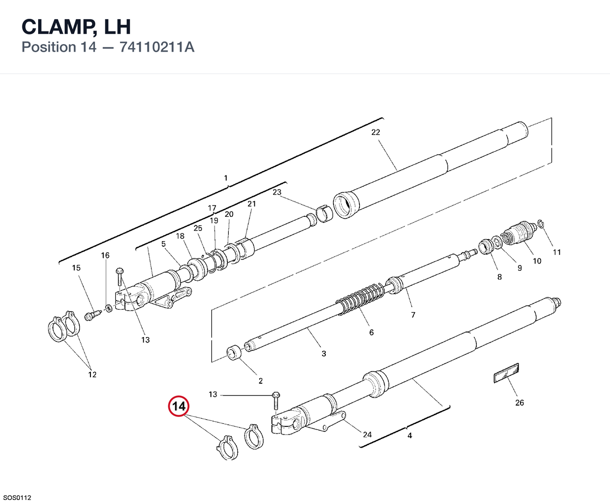 CLAMP, LH 74110211A diagram position