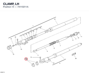 CLAMP, LH 74110211A diagram position