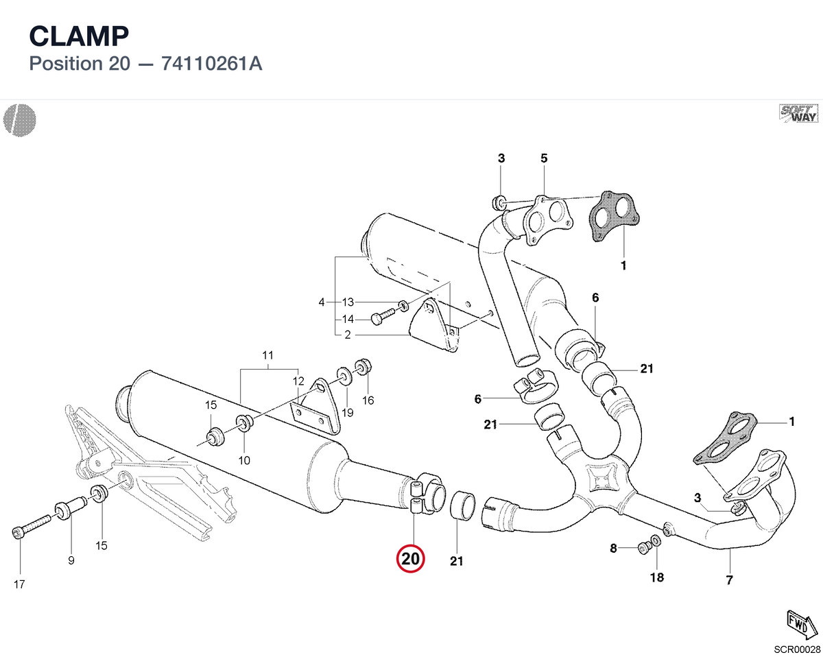 CLAMP 74110261A diagram position