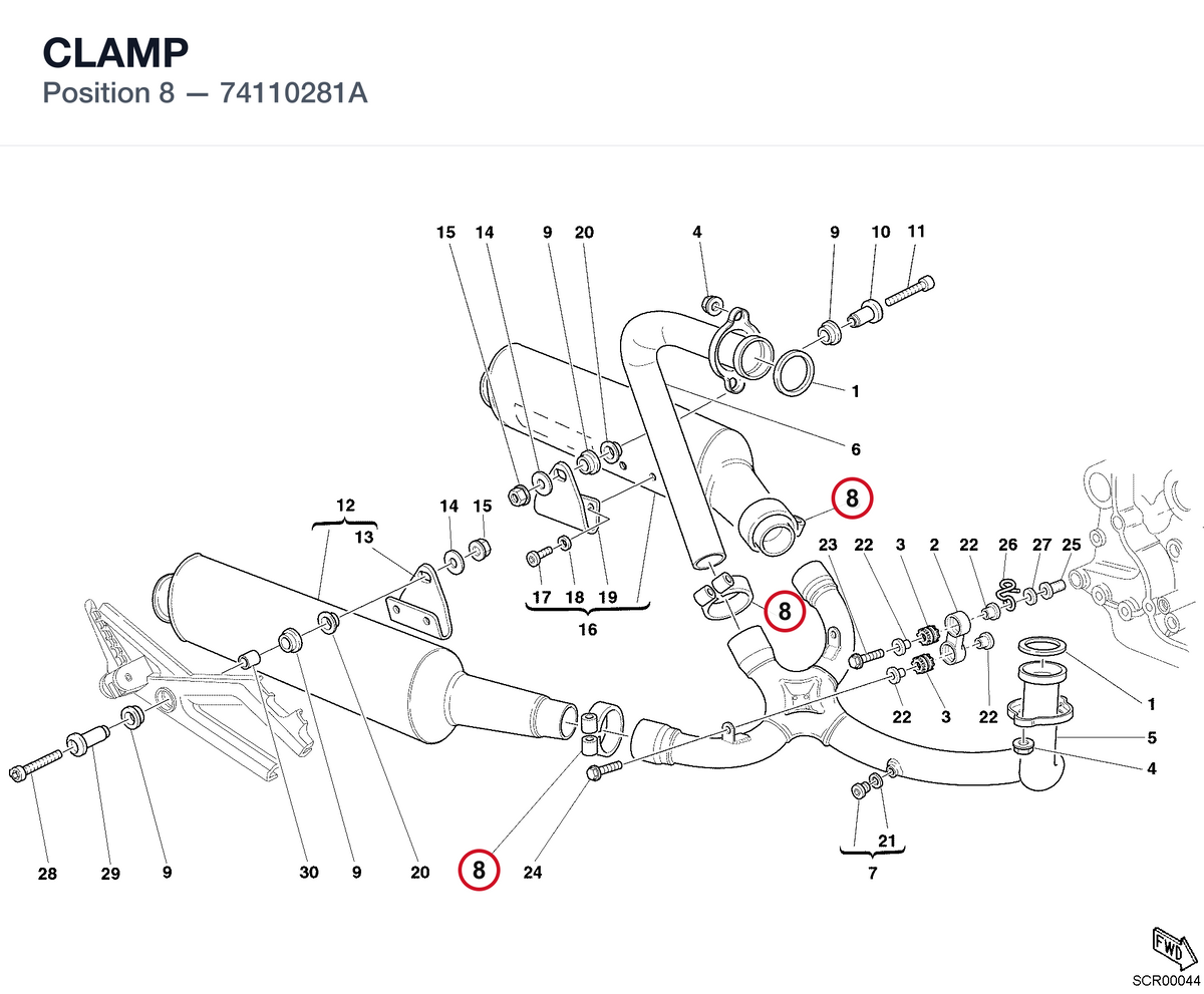 CLAMP 74110281A diagram position