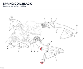 SPRING,COIL,BLACK 74110291A diagram position