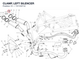 CLAMP, LEFT SILENCER 74110371A diagram position
