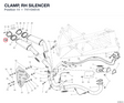 CLAMP, RH SILENCER 74110451A diagram position