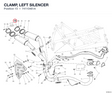 CLAMP, LEFT SILENCER 74110461A diagram position