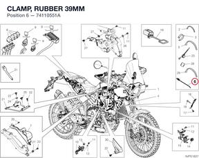 CLAMP, RUBBER 39MM 74110551A diagram position