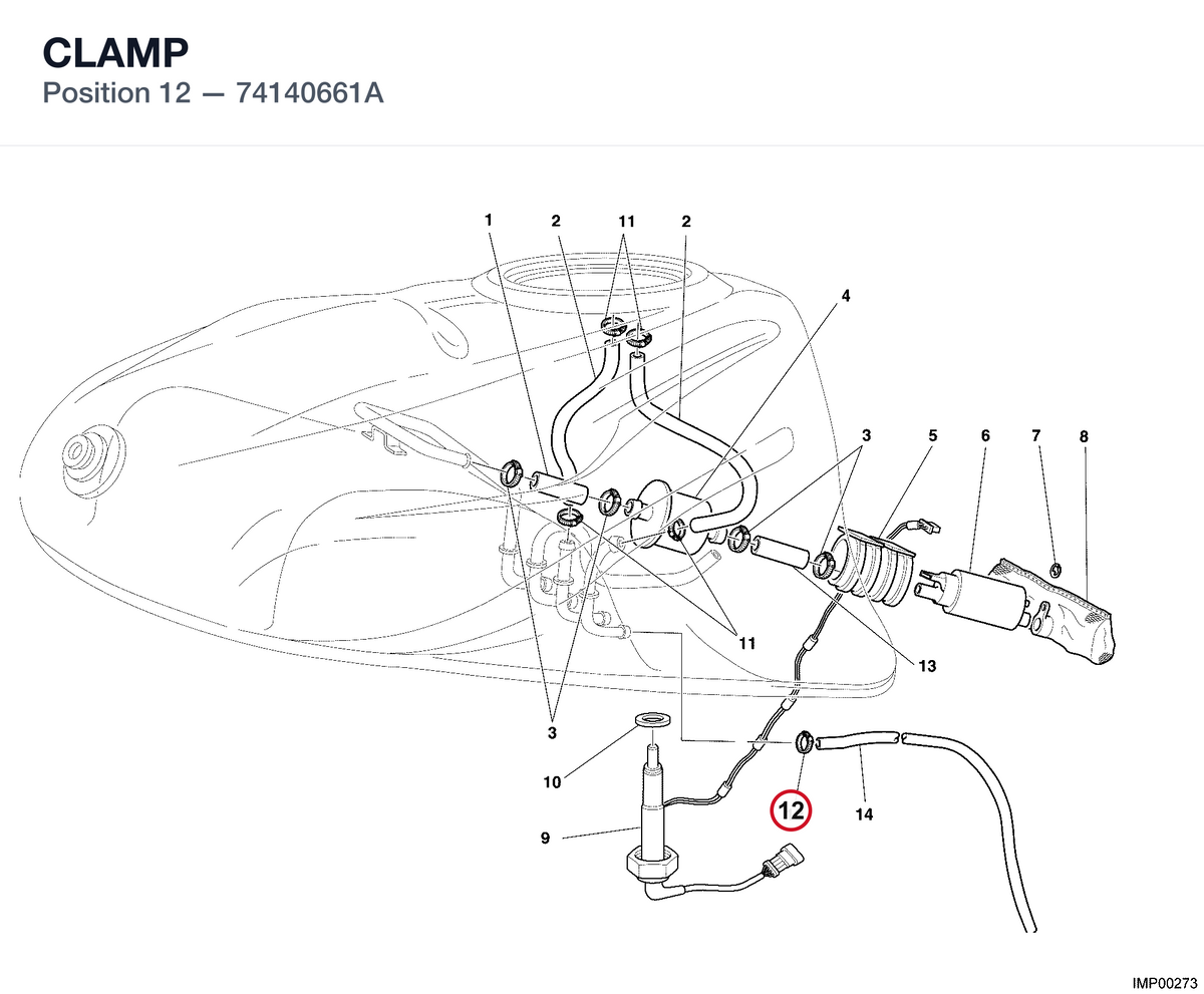 CLAMP 74140661A diagram position