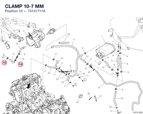 CLAMP 10-7 MM 74141711A diagram position