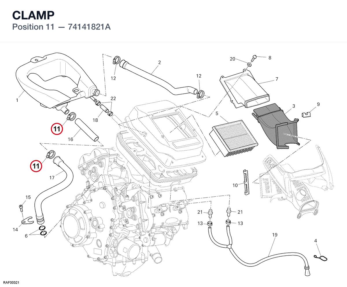 CLAMP 74141821A diagram position