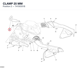 CLAMP 25 MM 74150331B diagram position