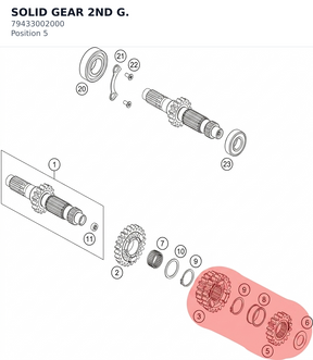 Diagram preview: SOLID GEAR 2ND G. (79433002000)