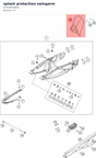 Diagram preview: splash protection swingarm (63504050000)