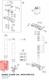 Diagram preview: WHEEL CLAMP CPL. WITH PIPE R/S (90101007044)