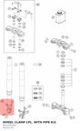 Diagram preview: WHEEL CLAMP CPL. WITH PIPE R/S (90101007044)