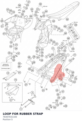 Diagram preview: LOOP FOR RUBBER STRAP (76407031100)