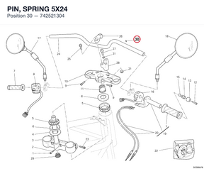 PIN, SPRING 5X24 742521304 diagram position