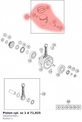 Diagram preview: Piston cpl. sz 1 d 71,925 (55630107000 I)