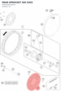 Diagram preview: REAR SPROCKET 50Z SX65 (A40510051050C1)