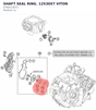 Diagram preview: SHAFT SEAL RING. 12X30X7 VITON (0760123071)
