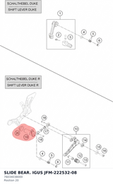 Diagram preview: SLIDE BEAR. IGUS JFM-222532-08 (76034038000)