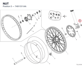 NUT 74811511AA diagram position